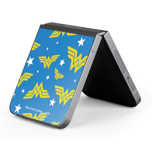DC Comics Wonder Woman Pattern Galaxy Z Flip6 Skin