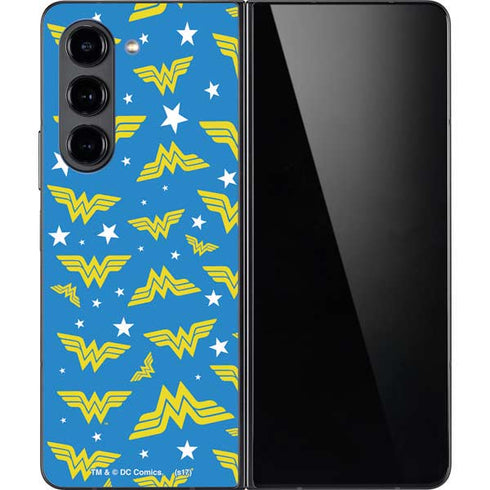 DC Comics Wonder Woman Pattern Galaxy Z Fold5 5G Skin