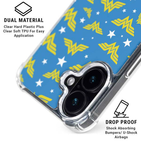 DC Comics Wonder Woman Pattern iPhone 16 MagSafe Case