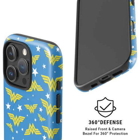 DC Comics Wonder Woman Pattern iPhone 16 Pro Magsafe Impact Case