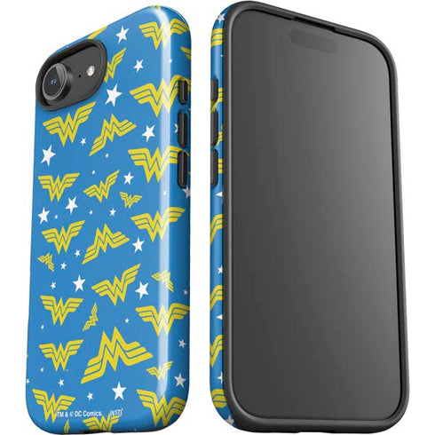 DC Comics Wonder Woman Pattern iPhone 16e Impact Case