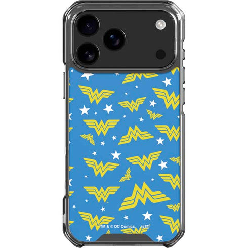 DC Comics Wonder Woman Pattern iPhone 18 Pro Max Clear Case