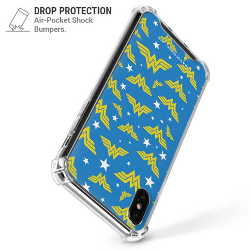 DC Comics Wonder Woman Pattern iPhone X/XS Clear Case