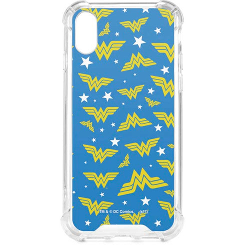 DC Comics Wonder Woman Pattern iPhone XS Clear Case