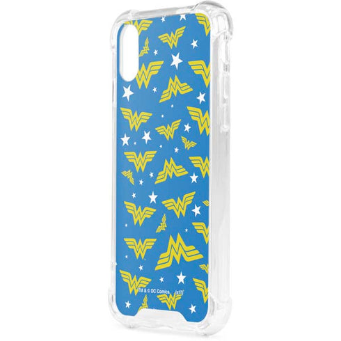 DC Comics Wonder Woman Pattern iPhone XS Clear Case