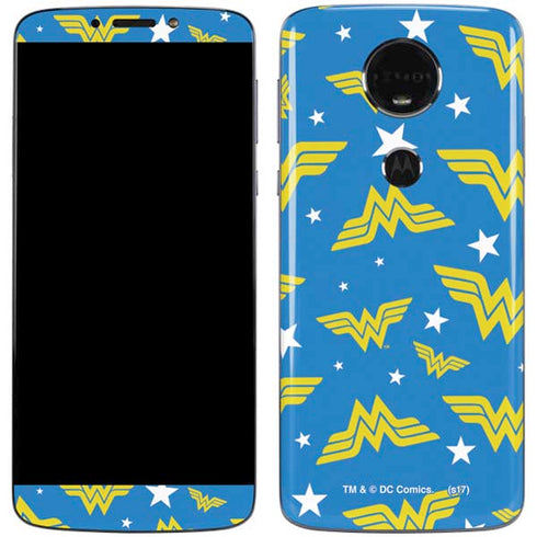 DC Comics Wonder Woman Pattern Moto E5 Plus Skin