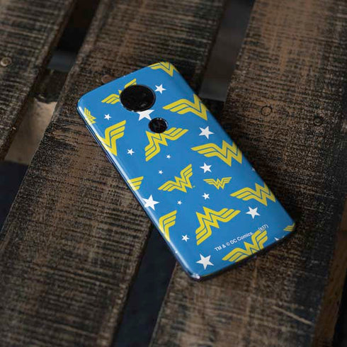 DC Comics Wonder Woman Pattern Moto E5 Plus Skin