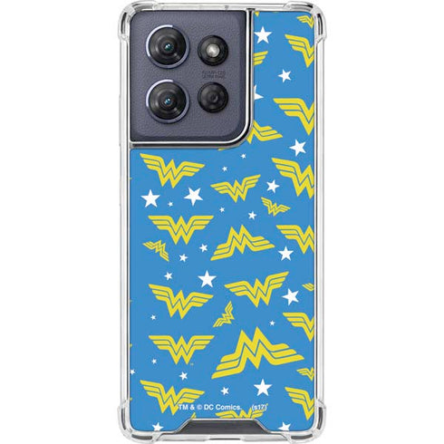 DC Comics Wonder Woman Pattern Moto G Play 5G (2025) Clear Case