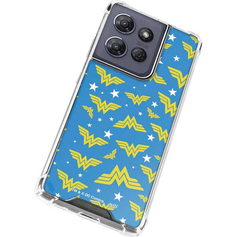 DC Comics Wonder Woman Pattern Moto G Play 5G (2025) Clear Case