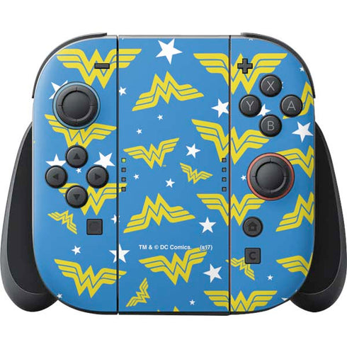 DC Comics Wonder Woman Pattern Nintendo Switch 2 (2025) Joy-Con Controller Skin