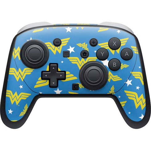 DC Comics Wonder Woman Pattern Nintendo Switch 2 (2025) Pro Controller Skin