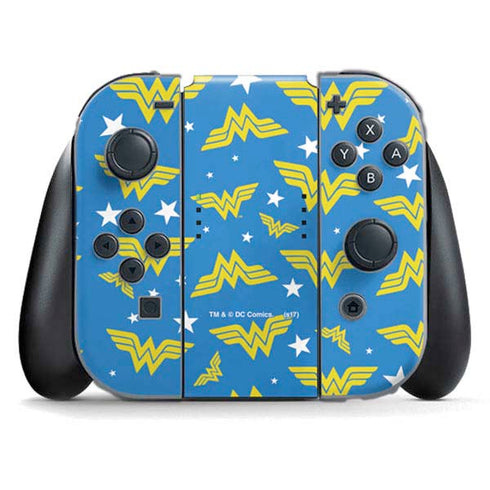 DC Comics Wonder Woman Pattern Nintendo Switch (2017-2021) Joy-Con Controller Skin