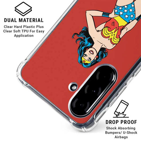 DC Comics Wonder Woman Portrait Galaxy A36 5G Clear Case