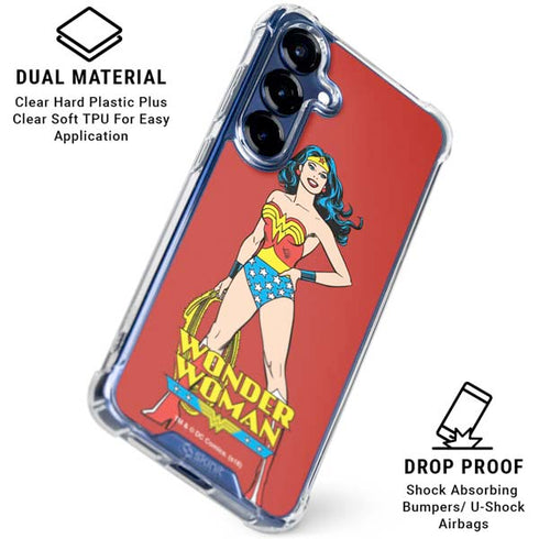 DC Comics Wonder Woman Portrait Galaxy S25 Plus Clear Case