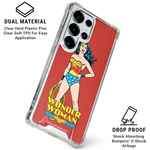 DC Comics Wonder Woman Portrait Galaxy S25 Ultra Clear Case