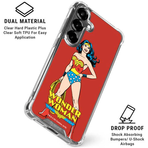 DC Comics Wonder Woman Portrait Galaxy S26 Plus Clear Case