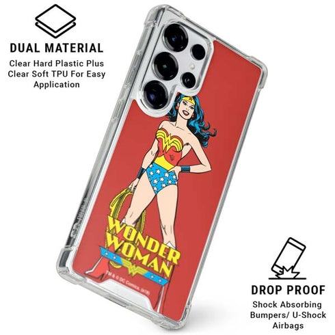 DC Comics Wonder Woman Portrait Galaxy S26 Ultra Clear Case