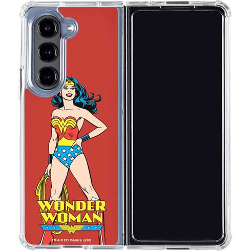 DC Comics Wonder Woman Portrait Galaxy Z Fold5 5G Clear Case