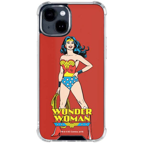 DC Comics Wonder Woman Portrait iPhone 15 Clear Case