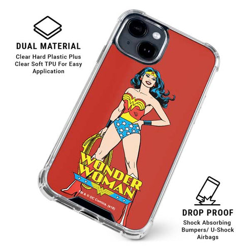 DC Comics Wonder Woman Portrait iPhone 15 Clear Case
