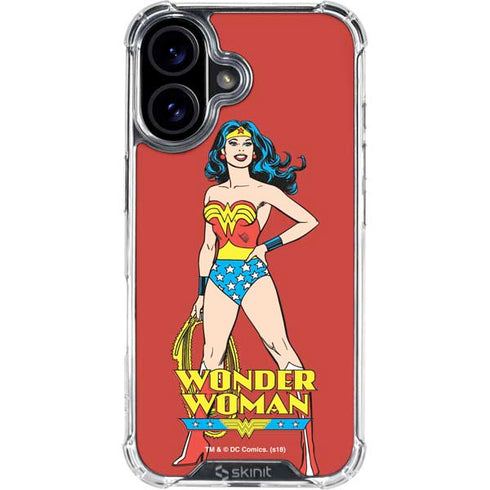 DC Comics Wonder Woman Portrait iPhone 16 Plus Clear Case