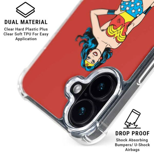 DC Comics Wonder Woman Portrait iPhone 16 Plus Clear Case