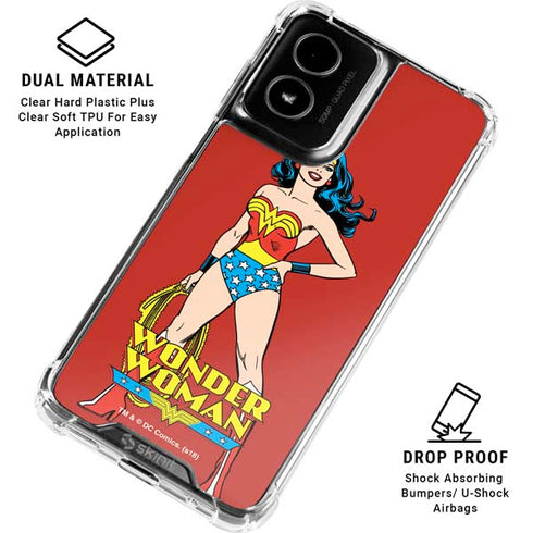 DC Comics Wonder Woman Portrait Moto G Power 5G (2024) Clear Case