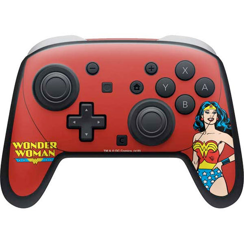 DC Comics Wonder Woman Portrait Nintendo Switch 2 (2025) Pro Controller Skin