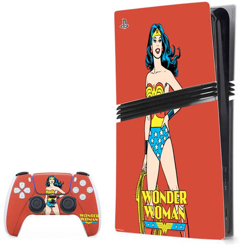 DC Comics Wonder Woman Portrait PS5 Pro Bundle Skin