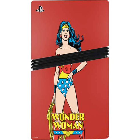 DC Comics Wonder Woman Portrait PS5 Pro Disk Console Skin