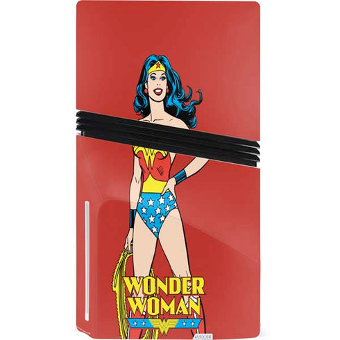 DC Comics Wonder Woman Portrait PS5 Pro Disk Console Skin