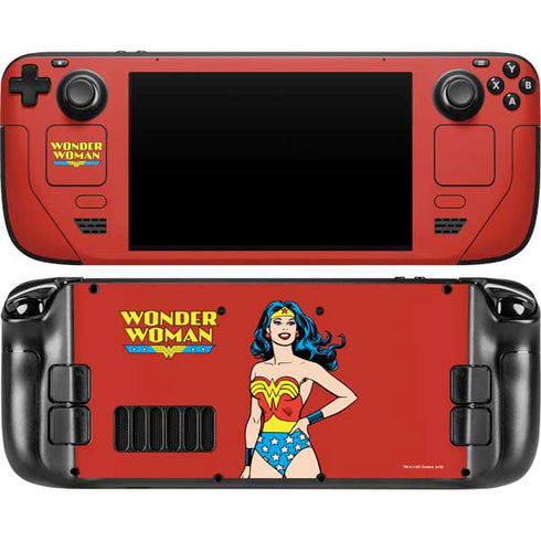 DC Comics Wonder Woman Portrait Steam Deck Handheld Gaming Computer OLED Skin