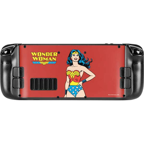 DC Comics Wonder Woman Portrait Steam Deck Handheld Gaming Computer OLED Skin