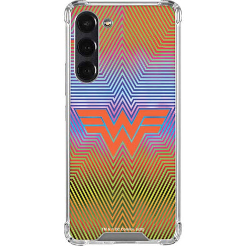 Wonder Woman 1984 (2020) Rainbow Chevron Logo Galaxy S24 FE Clear Case