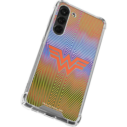 Wonder Woman 1984 (2020) Rainbow Chevron Logo Galaxy S24 FE Clear Case
