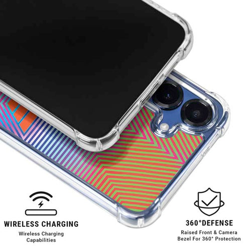 Wonder Woman 1984 (2020) Rainbow Chevron Logo Galaxy S25 FE Clear Case