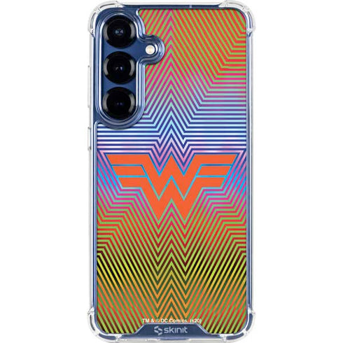 Wonder Woman 1984 (2020) Rainbow Chevron Logo Galaxy S25 Plus Clear Case