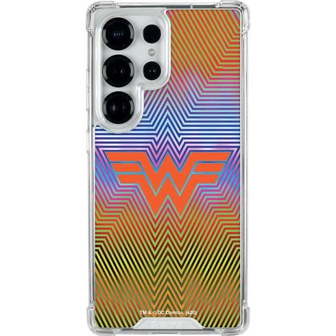 Wonder Woman 1984 (2020) Rainbow Chevron Logo Galaxy S25 Ultra Clear Case