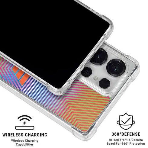 Wonder Woman 1984 (2020) Rainbow Chevron Logo Galaxy S25 Ultra Clear Case