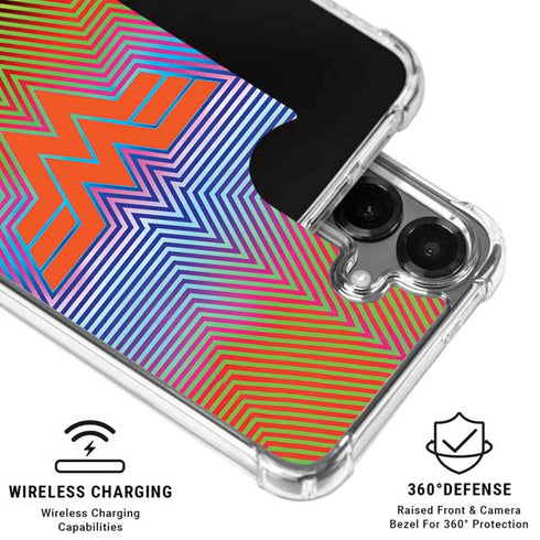 Wonder Woman 1984 (2020) Rainbow Chevron Logo Galaxy S26 Plus Clear Case