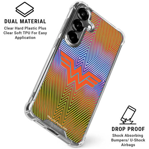 Wonder Woman 1984 (2020) Rainbow Chevron Logo Galaxy S26 Plus Clear Case