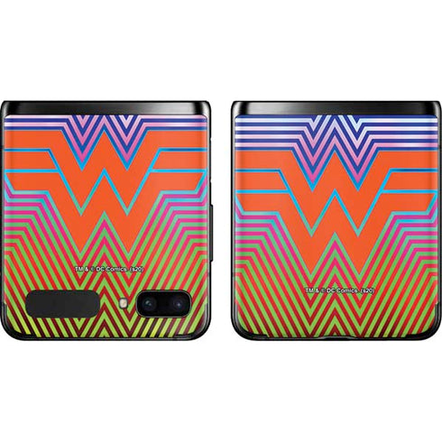 Wonder Woman 1984 (2020) Rainbow Chevron Logo Galaxy Z Flip Skin