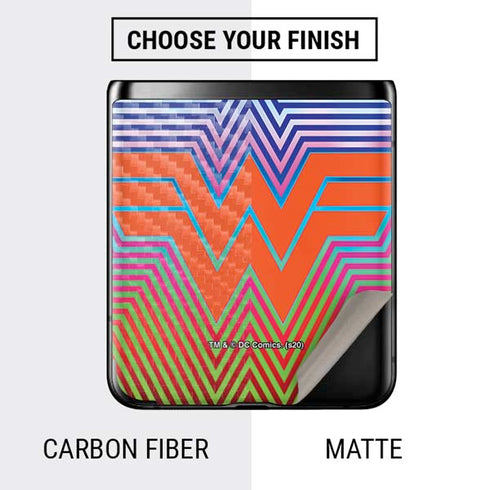 Wonder Woman 1984 (2020) Rainbow Chevron Logo Galaxy Z Flip Skin