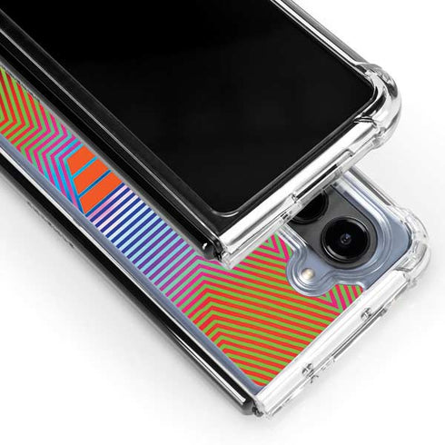 Wonder Woman 1984 (2020) Rainbow Chevron Logo Galaxy Z Fold5 5G Clear Case