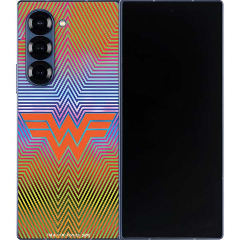 Wonder Woman 1984 (2020) Rainbow Chevron Logo Galaxy Z Fold6 Skin