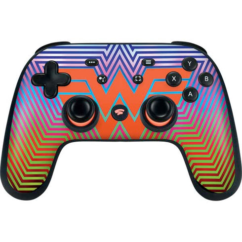 Wonder Woman 1984 (2020) Rainbow Chevron Logo Google Stadia Controller Skin
