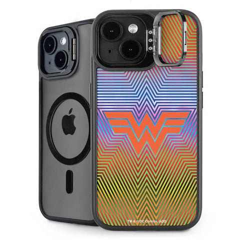 Wonder Woman 1984 (2020) Rainbow Chevron Logo iPhone 14 Plus Kickstand Case