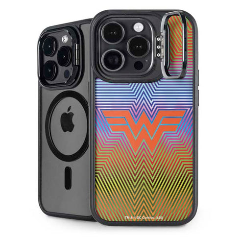Wonder Woman 1984 (2020) Rainbow Chevron Logo iPhone 15 Pro Max Kickstand Case