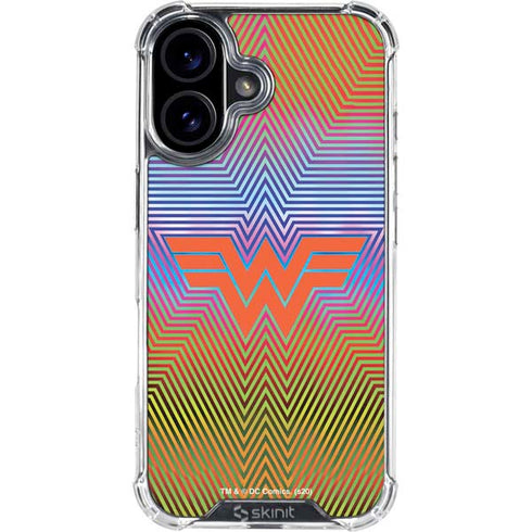 Wonder Woman 1984 (2020) Rainbow Chevron Logo iPhone 16 Clear Case