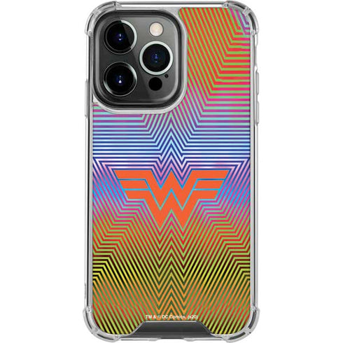 Wonder Woman 1984 (2020) Rainbow Chevron Logo iPhone 16 Pro Clear Case